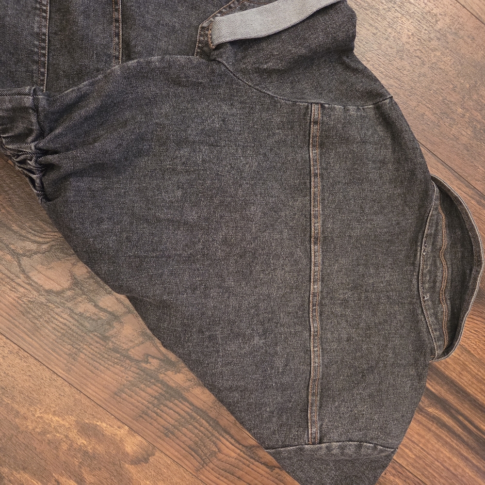 Black Denim One Piece Romper - Picture 4 of 4